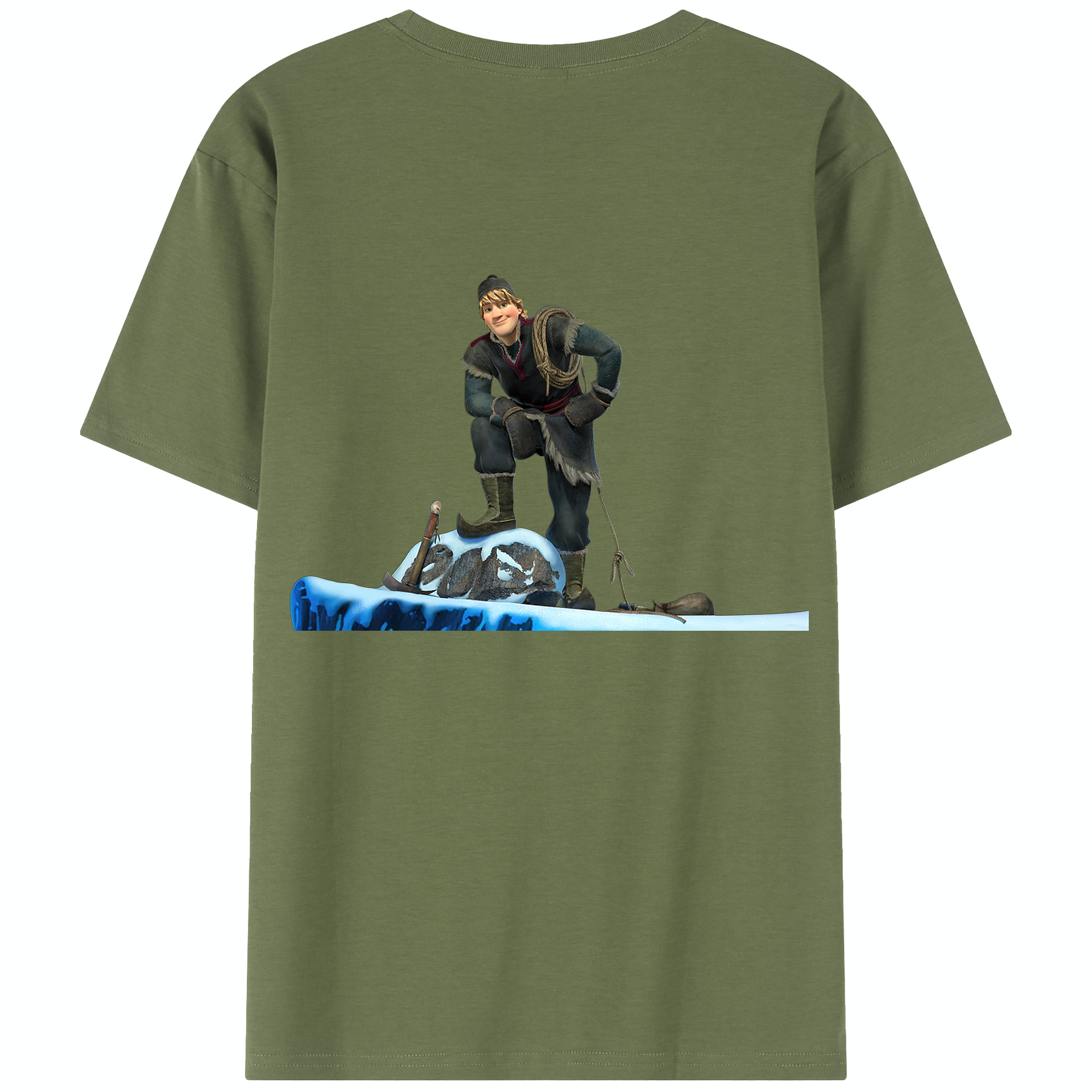 （画像用） アナと雪の女王 アンナ エルサ Frozen Anna Elsa 綿100％半袖Tシャツ（背面プリント）